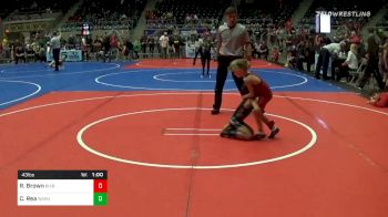 43 lbs Quarterfinal - Ryker Brown, Bixby Wrestling Club vs Chacen Rea, Warner Eagle Wrestling Club