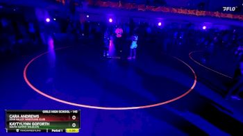 145 lbs Quarterfinal - Cara Andrews, Star Valley Wrestling Club vs Kaytylynn Goforth, South Summit Wildcats