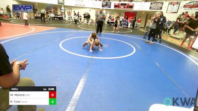 49 lbs Quarterfinal - Maisyn Malone, Bartlesville Wrestling Club vs River Tyler, Hulbert