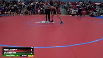 175 lbs Quarterfinal - Brady Kennedy, Western Dubuque vs Gavin Benton, Iowa City, Liberty