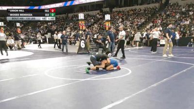 138 lbs Quarterfinal - Orion Hill, Folsom (SJ) vs Moses Mendoza, Gilroy (CC)
