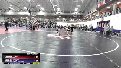 117 lbs Champ. Round 1 - Ashden Welty, Unattached Dakota Wesleyan vs Lindsey Lopez, Fort Hays State