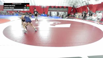 138 lbs Placement (16 Team) - Josiah Beltran, Weyauwega-Fremont vs Justus Vrona, Illinois Top Dawgs Navy