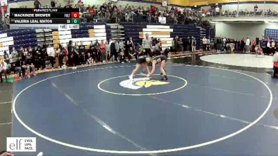 125 lbs. Champ. Round 2 - Mackinzie Brewer, Fulton vs Valeria Leal Matos, Broken Arrow