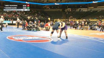 190 Class 2 lbs Cons. Round 2 - Madison Glore, Timberland vs Emily Kilpatrick, Belton