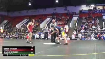 171 lbs Quarterfinals (8 Team) - Chance Carlson, Goodrich HS vs Derek Badgley, Mason HS
