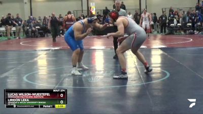 285 lbs Cons. Round 3 - Lucas Wilson-Wuestefeld, Worcester Polytechnic Institute vs Liridon Leka, Johnson & Wales University (Rhode Island)