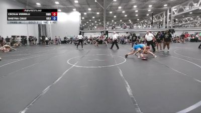 130 lbs Round 2 (6 Team) - Cecilia Verrilli, PA West Black vs Sheyna Cruz, All I See Is Gold Academy