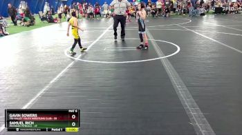 44 lbs Cons. Semi - Gavin Sowers, Tri-Valley Youth Wrestling Club vs Samuel Rich, Michigan Pitbulls