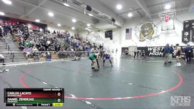 138 lbs Champ. Round 1 - Daniel Zendejas, Monrovia vs Carlos Lacayo, Baldwin Park