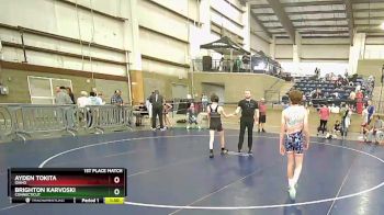 101 lbs 1st Place Match - Brighton Karvoski, Connecticut vs Ayden Tokita, Idaho