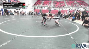 76 lbs Quarterfinal - Jaxson Williams, Tecumseh Youth Wrestling vs Kyzer Falcon, Division Bell Wrestling