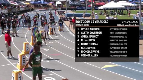 Youth Boys' 200m, Finals 1 - Age 13