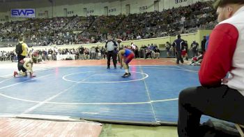 130 lbs Consi Of 32 #1 - Selestyno Pocowatchit, Mary Golda Ross Middle School vs Gibson Brooksher, Duncan Middle School