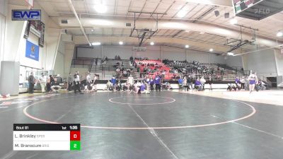 285 lbs Semifinal - Landon Brinkley, Sperry High School vs Marley Branscum, Bristow High School