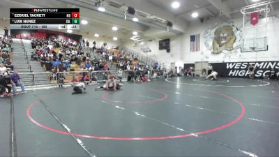 190 lbs 7th Place Match - Ezekiel Tackett, Mater Dei vs Luis Nunez, Shadow Hills