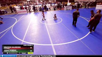 56 lbs Cons. Round 5 - Grayson Salindong, California vs Judah Moreno, Laguna Hills Hawkeye WC