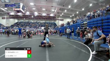 49 lbs Quarterfinal - Christian Schwahn, Harrah Little League Wrestling vs Jayce CLARK, Division Bell Wrestling