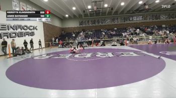 130 lbs Cons. Round 2 - Aimee Baysinger, Thunder Basin vs Kierstyn Klinginsmith, Burns/Pine Bluffs