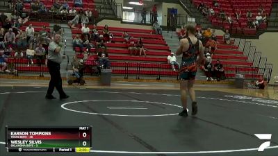 197 lbs Finals (2 Team) - Wesley Silvis, Oklahoma Boys vs Karson Tompkins, Texas Boys