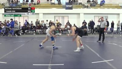 157 lbs Cons. Round 5 - Caleb Cox, Wheaton (il) vs Michael Hutchison, Millikin
