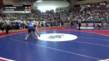 6A 155 lbs Cons. Round 1 - Lily Johnston, Bentonville vs Cora Babb, CONWAY HIGH SCHOOL
