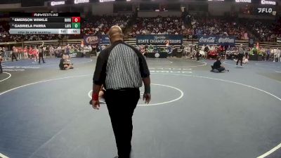 G 138 lbs 5th Place Match - Emerson Winkle, Baton Rouge Girls vs Gabriela Parra, Lafayette Girls