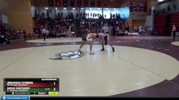 157 lbs Quarterfinal - Jeraimiah Nyberg, Graceland University vs Diego Machado, St. Ambrose University