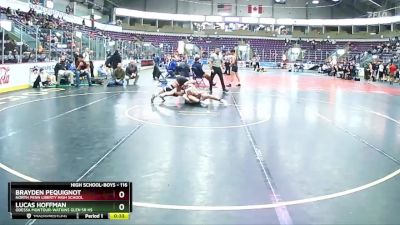 116 lbs 3rd Place Match - Brayden Pequignot, North Penn Liberty High School vs Lucas Hoffman, Odessa Montour-Watkins Glen Sr HS