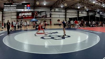 74 kg Cons. Round 3 - Michael Merritt, Grand Valley State vs Lucas Zombotti, Hilltopper Wrestling Club