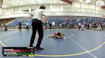 81 lbs Semifinal - Azyah Rice, Inland Elite Wrestling Club vs Brooke Dixon, Mayo Quanchi Wrestling