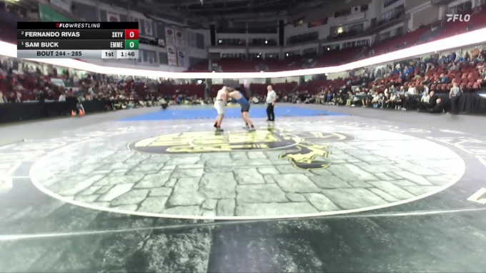 285 lbs 1st Place Match - Sam Buck, Emmett vs Fernando Rivas, Skyview