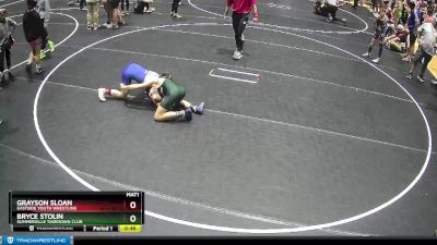 95 lbs Round 4 - Grayson Sloan, Eastside Youth Wrestling vs Bryce Stolin, Summerville Takedown Club