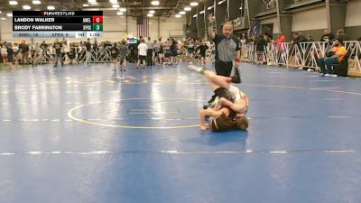 72 lbs Round 3 - 12:30pm Saturday - Brody Farrington, Terps XPress vs Landon Walker, America Elite