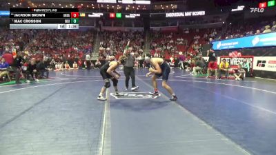 3A-165 lbs Champ. Round 2 - Mac Crosson, Indianola vs Jackson Brown, Urbandale