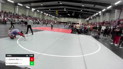 144 lbs Quarterfinal - Jair Jackson Bey, Best Trained vs Reese Appenzeller, Bayfield Wrestling