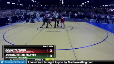 160 lbs Cons. Semi - Jocelyn Merry, Mount Pisgah Christian School vs Joshua Elijah Martin, Alpha Omega Wrestling