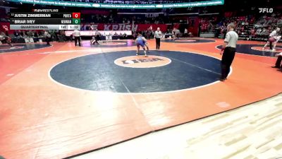 1A 157 lbs Quarterfinal - Justin Zimmerman, Petersburg (PORTA) vs Briar Ivey, Sterling (Newman Central Catholic)