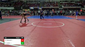 144 lbs Semifinal - Rylend Whetzel, Harvey-Wells County vs Duane Leslie, Team Real Life