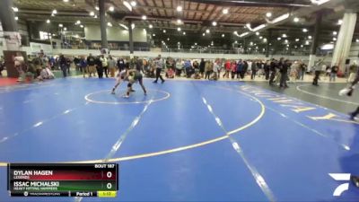 129 lbs Quarterfinal - Dylan Hagen, Legends vs Issac Michalski, Heavy Hitting Hammers