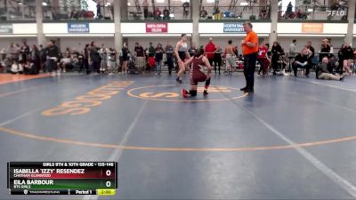 135-146 lbs Semifinal - Eila Barbour, BTS Girls vs Isabella `Izzy` Resendez, Chatham Glenwood