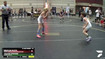 72 lbs Quarterfinal - Colton Strange, Untouchables vs Braylon Butts, North Carolina Wrestling Factory