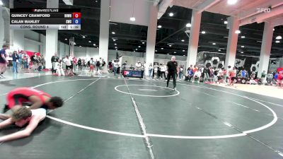 60 lbs Cons. Round 4 - Quincey Crawford, BullTrained Wrestling vs Calan Manley, Cowboy Wrestling Club