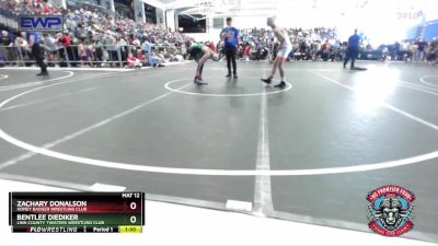 115 lbs Quarterfinal - Zachary Donalson, Honey Badger Wrestling Club vs Bentlee Diediker, Linn County Twisters Wrestling Club