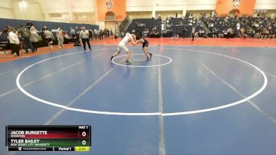 165 lbs Champ. Round 2 - Tyler Bailey, New Jersey City University vs Jacob Burgette, Scranton