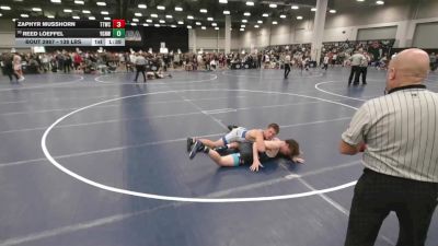 138 lbs Champ. Rd Of 64 - Zaphyr Musshorn, Team Tugman Wrestling Club vs Reed Loeffel, Young Guns Nashville Wrestling