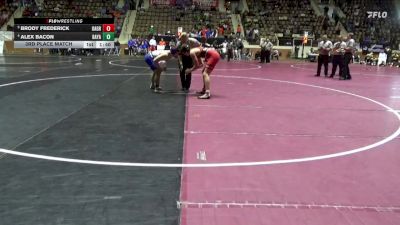 1A-4A 165 3rd Place Match - Brody Frederick, Oak Grove vs Alex Bacon, Bayside Academy