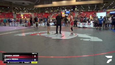 132 lbs Quarterfinal - Amanda Jaeger, KS vs Danica Medina, NM