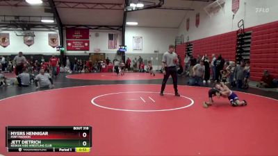 Semifinal - Jett Dietrich, Keokuk Kids Wrestling Club vs Myers Hennigar, Fort Madison