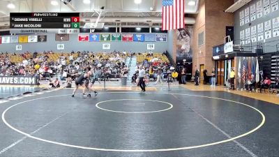 157 lbs Quarterfinal - Jake Nicolosi, Mount Olive vs Dennis Virelli, Newberry